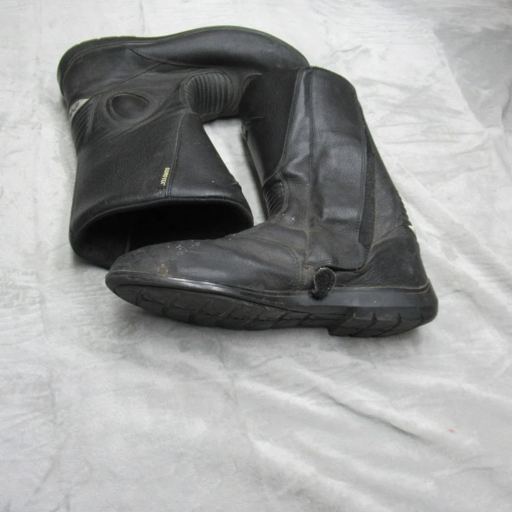 Alpinestars Leather Boots Mens‎ 11.5 US Black Gran Torino Gore Tex Motorcycle